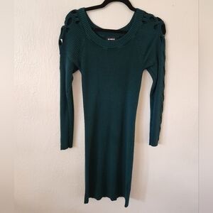 Express green sweater dress L